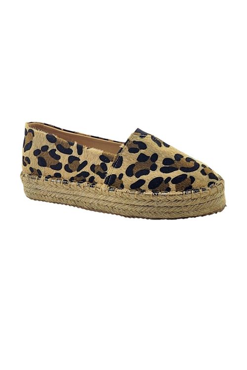 Leopar Kahve Günlük  Espadril Ayakkabı