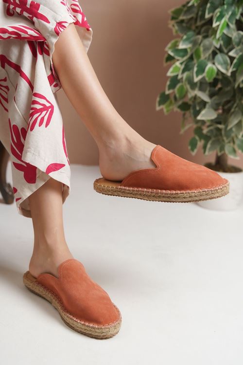 Süet Mercan Günlük  Espadril Terlik
