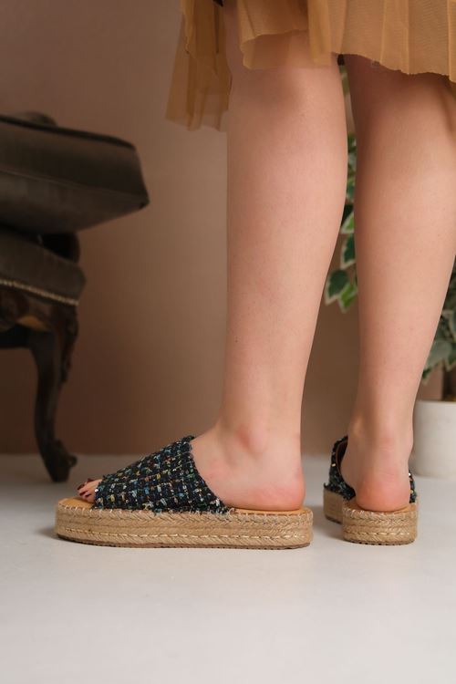 Carine Simli Siyah Kadın Espadril  Terlik