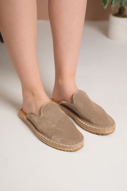 Süet Vizon  Günlük  Espadril Terlik