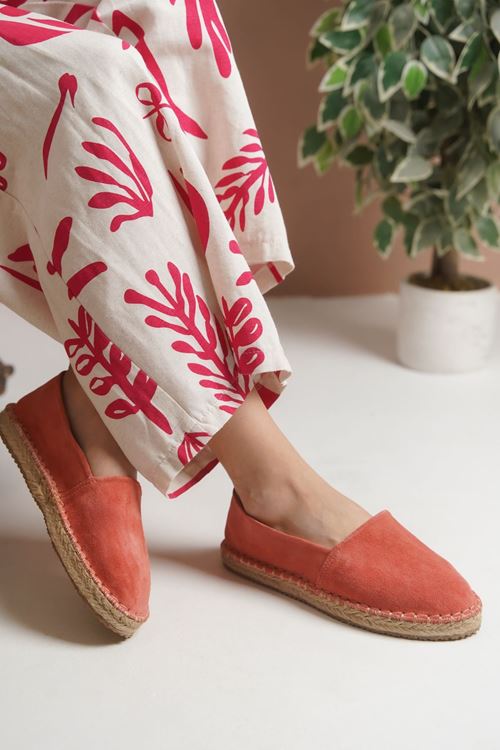 Süet Mercan Günlük  Espadril Ayakkabı