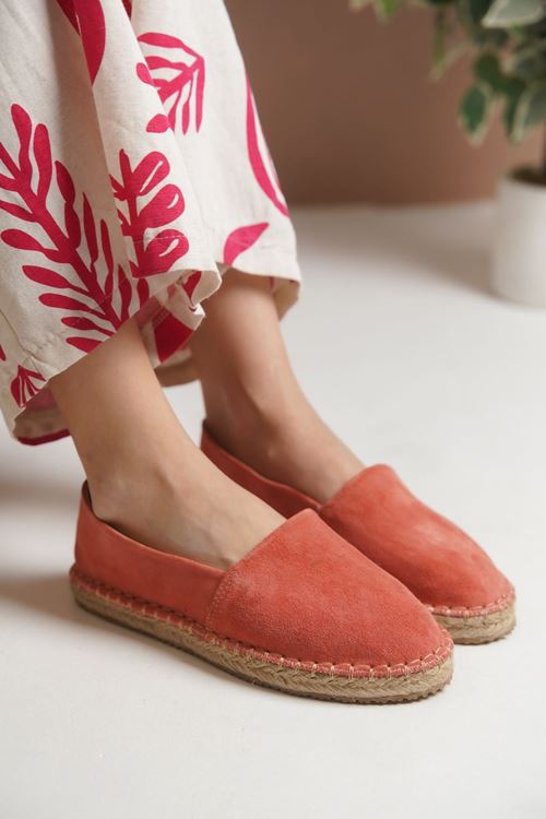 Süet Mercan Günlük  Espadril Ayakkabı
