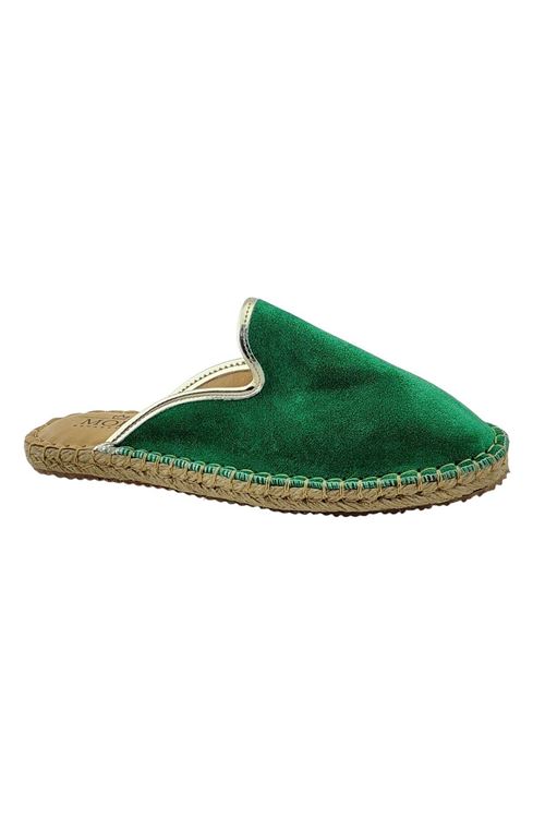 Süet Yeşil Günlük  Espadril Terlik