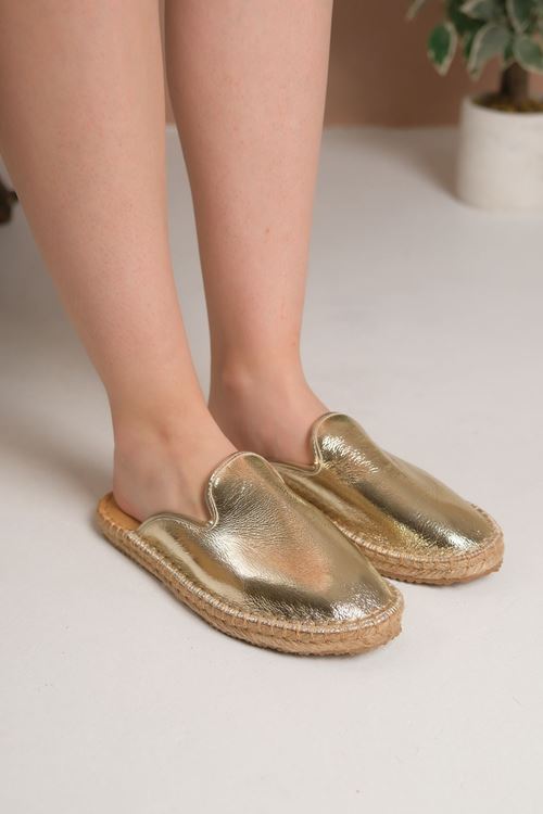 Altın Günlük  Espadril Terlik