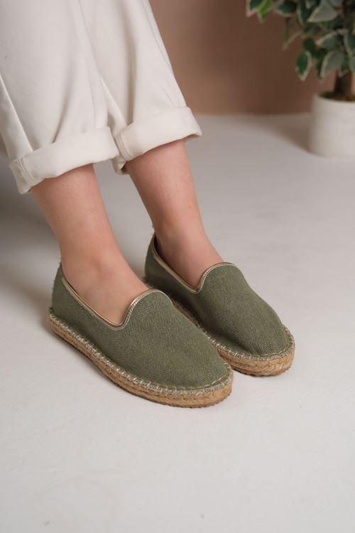 Keten Haki  Günlük  Espadril Ayakkabı