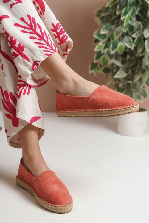Süet Mercan Günlük  Espadril Ayakkabı