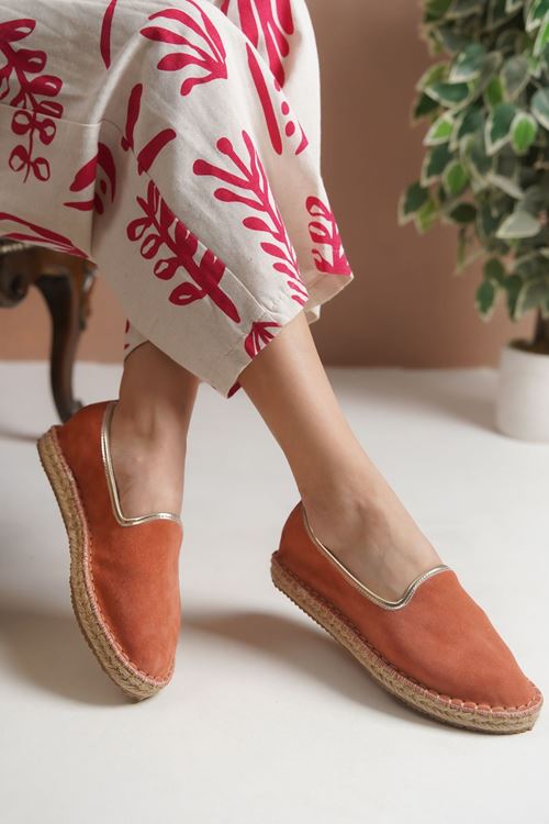 Süet Kiremit  Günlük  Espadril Ayakkabı