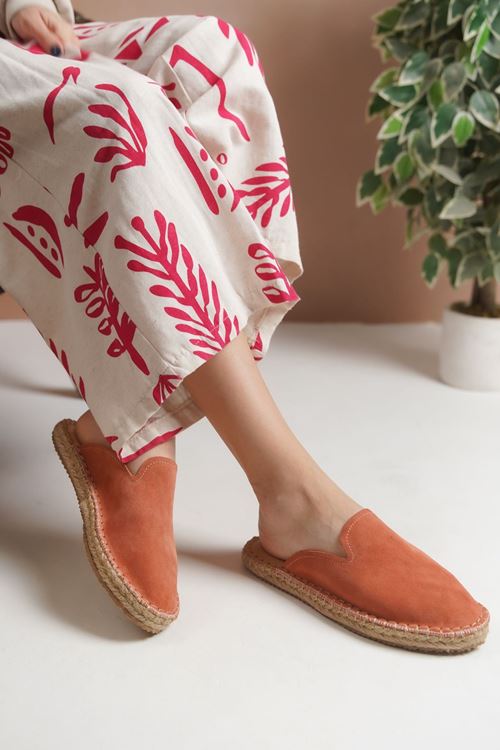 Süet Mercan Günlük  Espadril Terlik