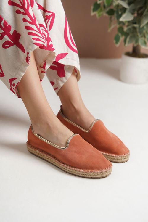 Süet Kiremit  Günlük  Espadril Ayakkabı