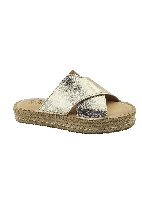 Delina Altın Kadın Espadril  Terlik
