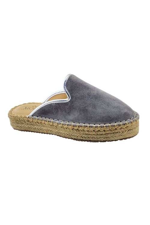 Süet Gri Günlük  Espadril Terlik