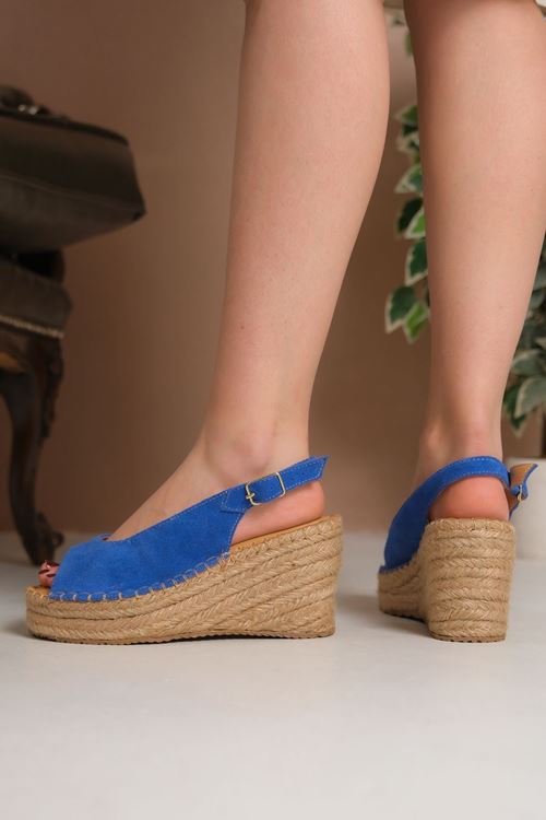 Dolgu Topuk Dekolte Kadın Espadril Sandalet