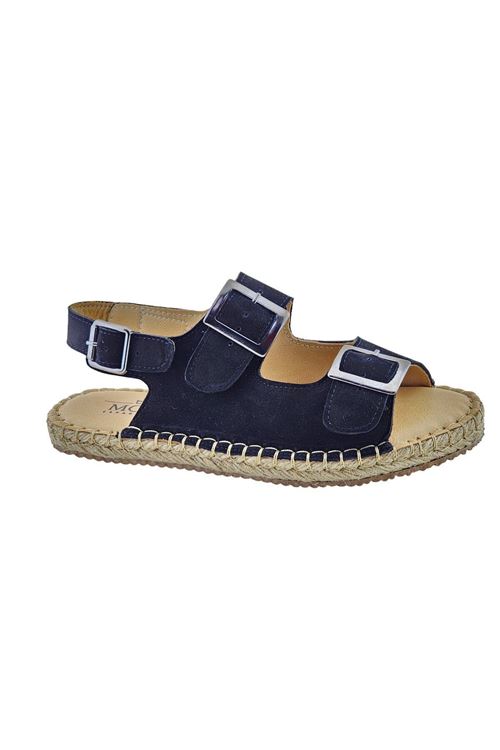 Antalya Süet Lacivert  Kadın Espadril Sandalet