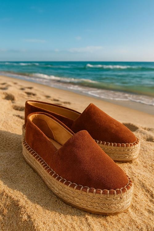 Süet Taba Günlük  Espadril Ayakkabı