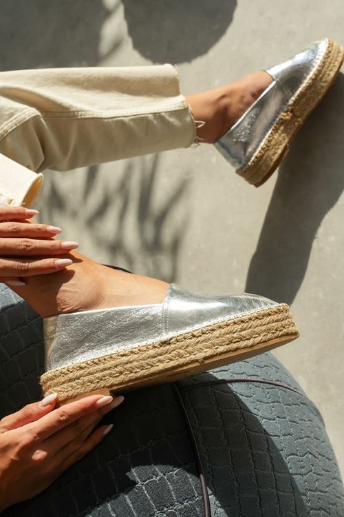 GÜMÜŞ Günlük  Espadril Ayakkabı 