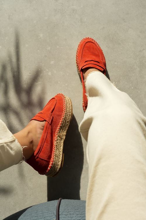 Süet Mercan Günlük  Espadril Ayakkabı