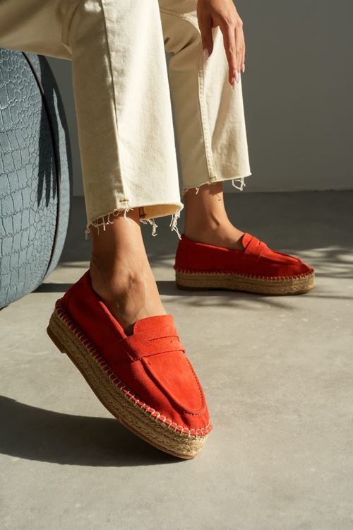 Süet Mercan Günlük  Espadril Ayakkabı