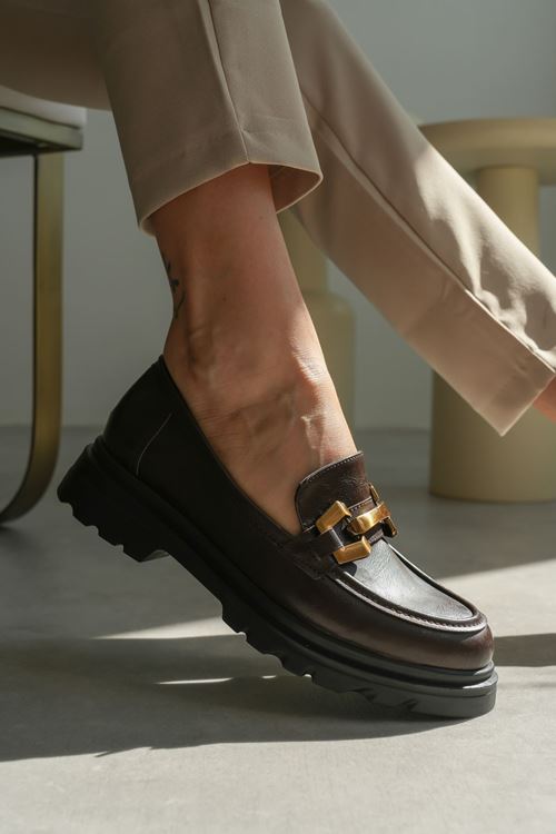 ELEGANCE KAHVERENGİ LOAFER GÜNLÜK AYAKKABI 