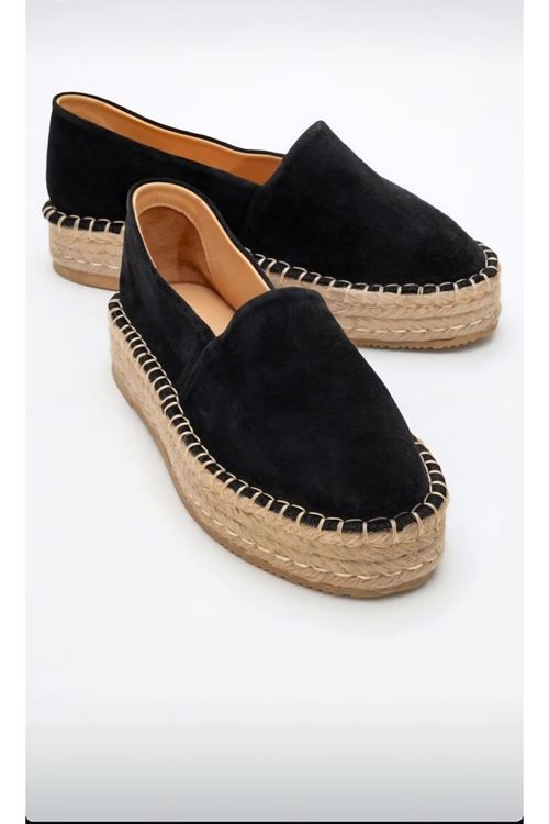 Süet siyah  Günlük  Espadril Ayakkabı