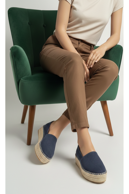 Lacivert Günlük  Espadril Ayakkabı