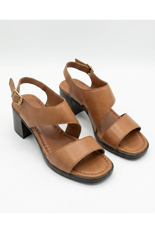 SUNSHINE Taba Hakiki Deri Sandalet 