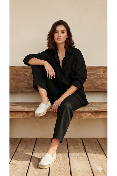 Krem Günlük  Espadril Ayakkabı   -