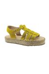 Bodrum Süet Sarı Kadın Espadril Sandalet