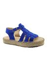 Bodrum Süet Sax Kadın Espadril Sandalet