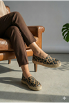 Leopar Kahve Günlük  Espadril Ayakkabı
